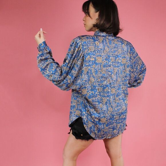 Vintage Japanese Stand Collar Button Down - Picture 3 of 7